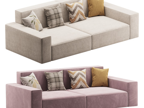 Living Spaces Use Sofa Couch in Grey Modelo 3D
