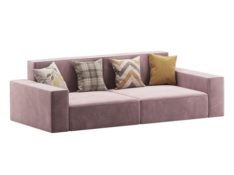 Living Spaces Use Sofa Couch in Grey Modelo 3D