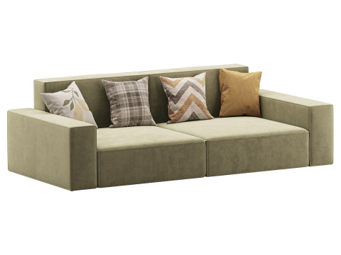 Living Spaces Use Sofa Couch in Grey Modelo 3D