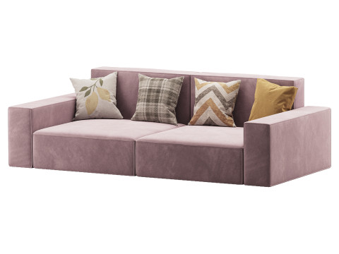 Living Spaces Use Sofa Couch in Grey Modelo 3D