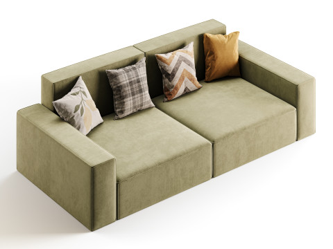 Living Spaces Use Sofa Couch in Grey Modelo 3D