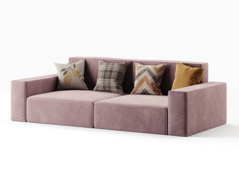 Living Spaces Use Sofa Couch in Grey Modelo 3D