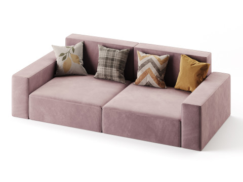 Living Spaces Use Sofa Couch in Grey Modelo 3D