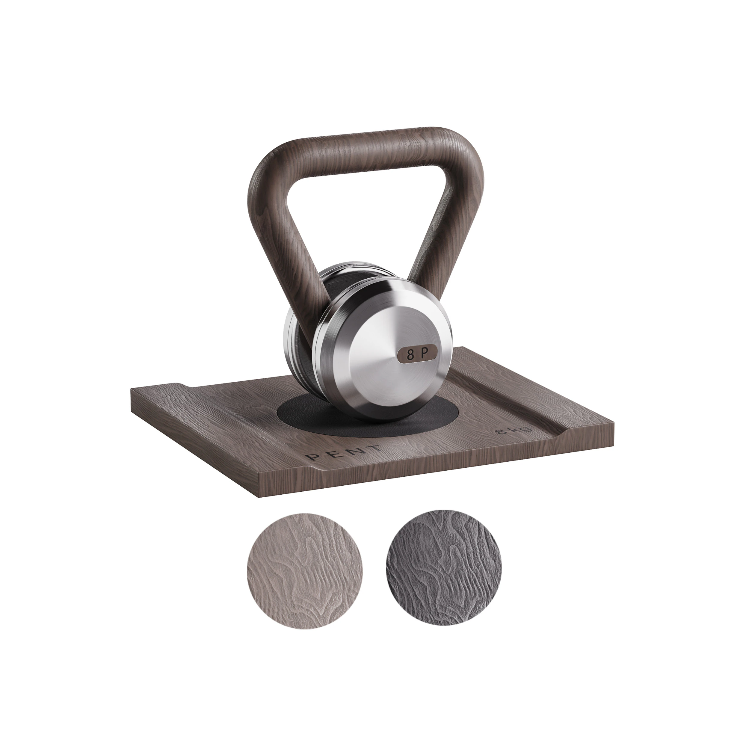 LOVA Kettlebell avec support en bois Modèle 3D .c4d .max .obj .3ds .fbx .stl .blend