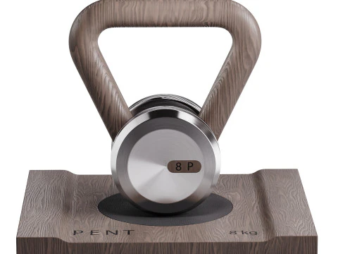 LOVA Kettlebell avec support en bois Modèle 3D