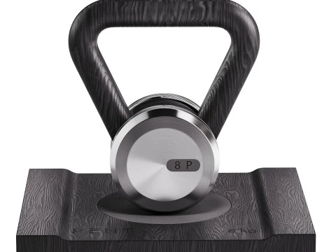 LOVA Kettlebell avec support en bois Modèle 3D