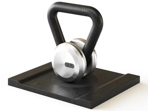 LOVA Kettlebell avec support en bois Modèle 3D