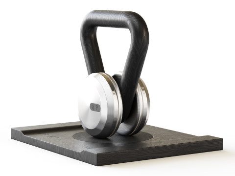 LOVA Kettlebell With Wooden Stand 3D Model