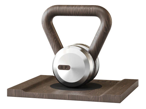 LOVA Kettlebell avec support en bois Modèle 3D