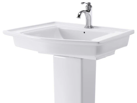 LOWE Pedestal Sink 3D Model