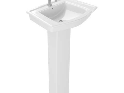 LOWE Pedestal Sink 3D Model
