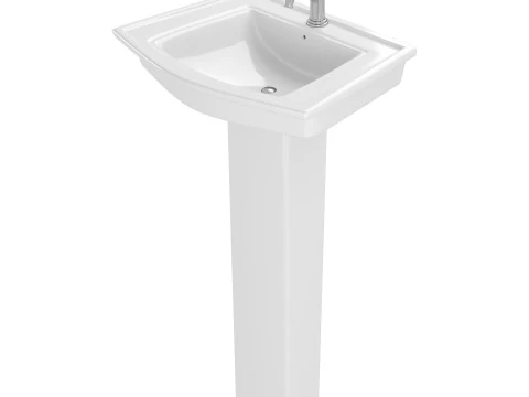LOWE Pedestal Sink 3D Model