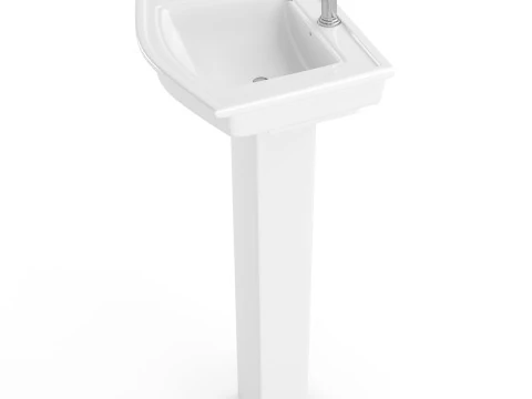 LOWE Pedestal Sink 3D Model