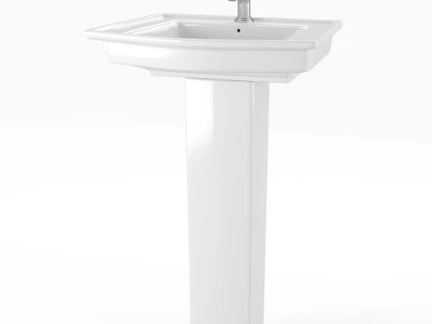 LOWE Pedestal Sink 3D Model