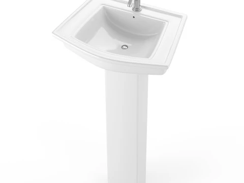 LOWE Pedestal Sink 3D Model