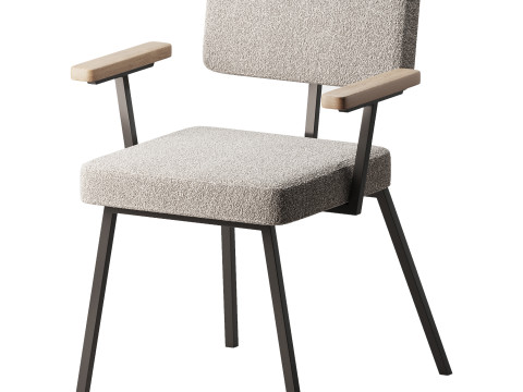 KRAB with solid wood armrests 3D Model