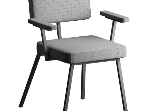 KRAB with solid wood armrests 3D Model