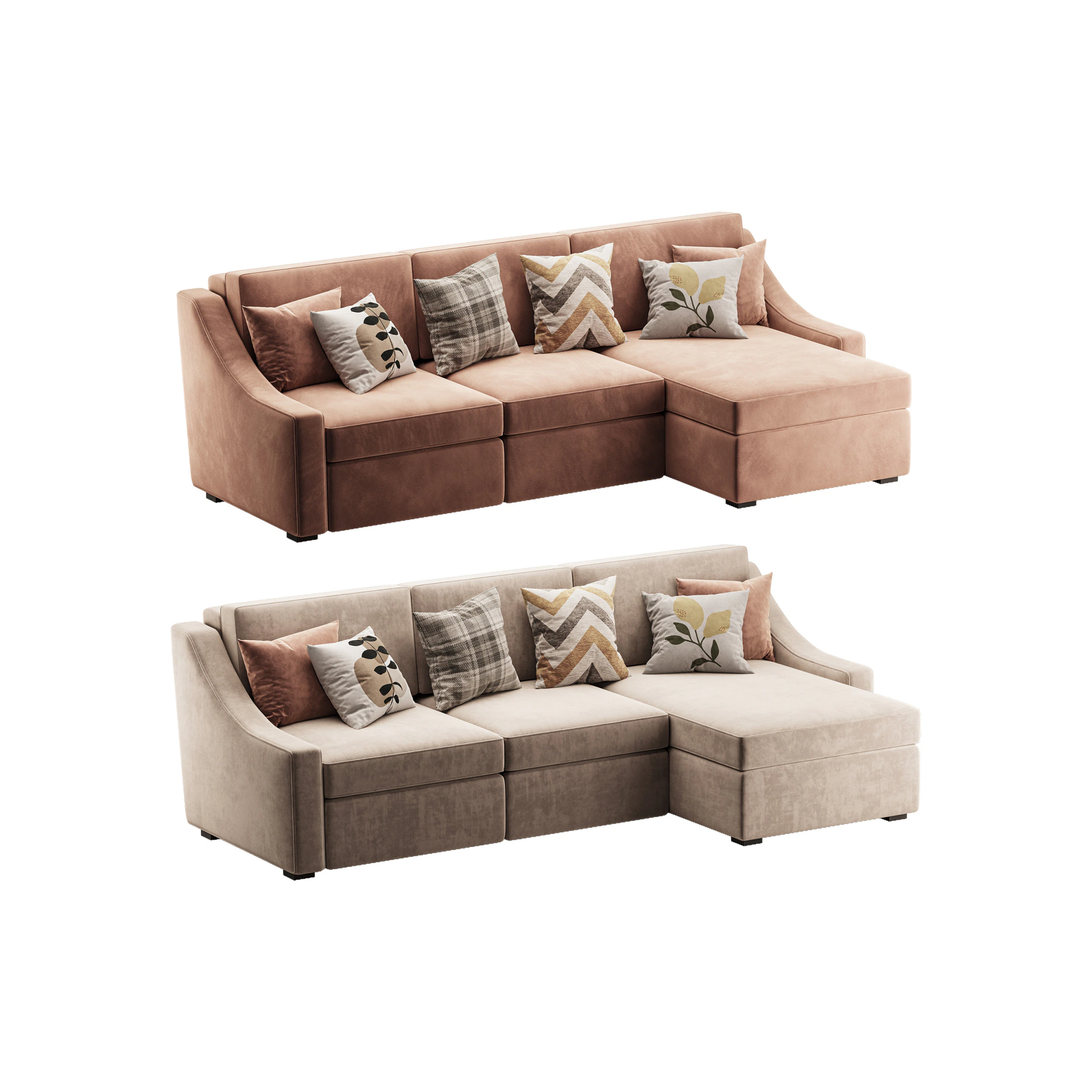 Modern sofa Mike 280X160 3D Model .c4d .max .obj .3ds .fbx .stl .blend