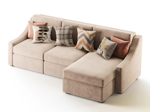 Modern sofa Mike 280X160 3D Model