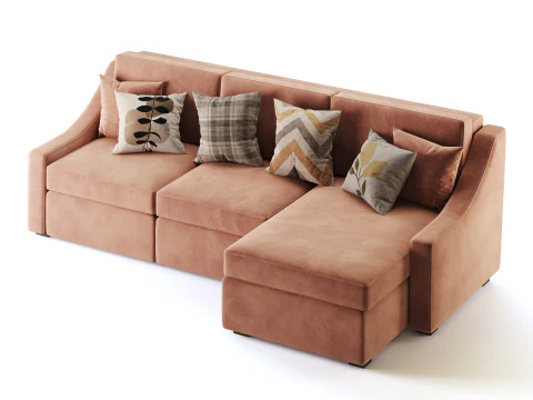 Modern sofa Mike 280X160 3D Model