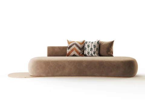 Niz Boucle Green Organic Sofa 3D Model