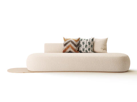 Niz Boucle Green Organic Sofa 3D Model