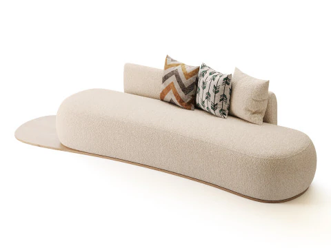 Niz Boucle Green Organic Sofa 3D Model