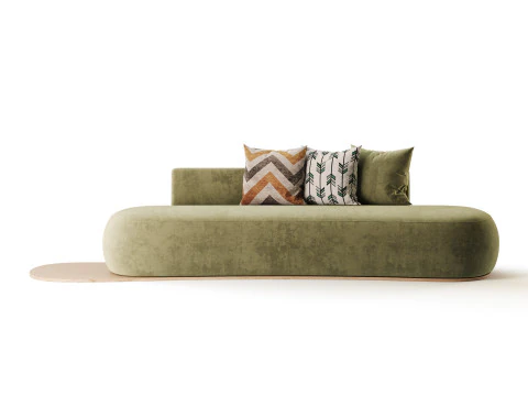 Niz Boucle Green Organic Sofa 3D Model