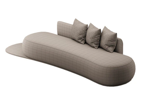 Niz Boucle Green Organic Sofa 3D Model