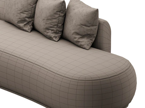 Niz Boucle Green Organic Sofa 3D Model