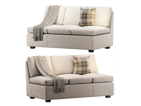 Profiles Armless Sofa 3D Модель