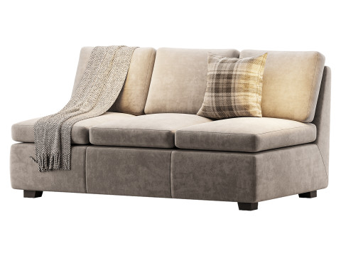 Profiles Armless Sofa 3D मॉडल