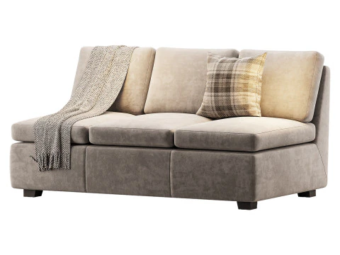 Profiles Armless Sofa 3D Model