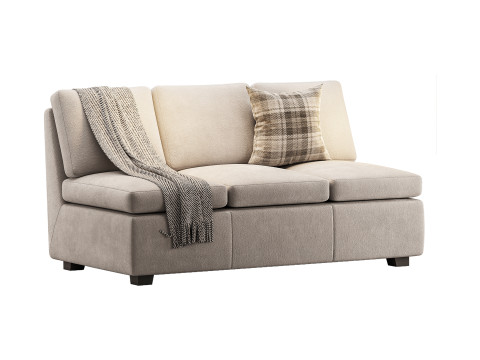 Profiles Armless Sofa 3D मॉडल