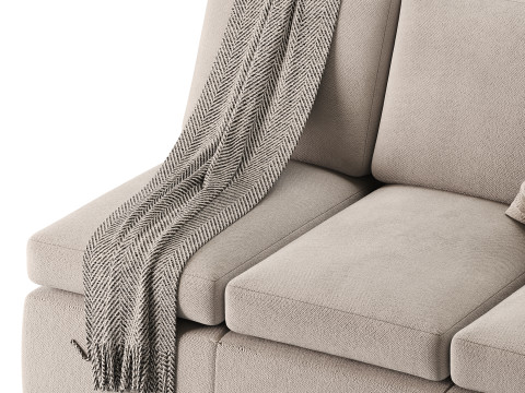 Profiles Armless Sofa 3D मॉडल