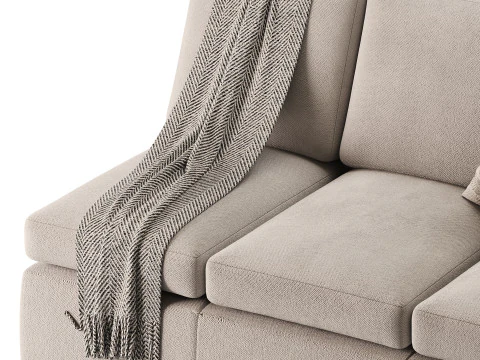 Profiles Armless Sofa 3D Model