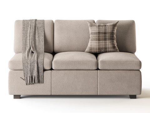 Profiles Armless Sofa 3D मॉडल