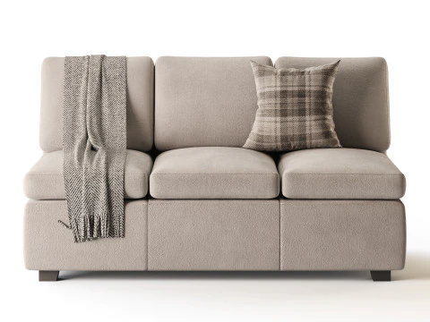 Profiles Armless Sofa 3D Model