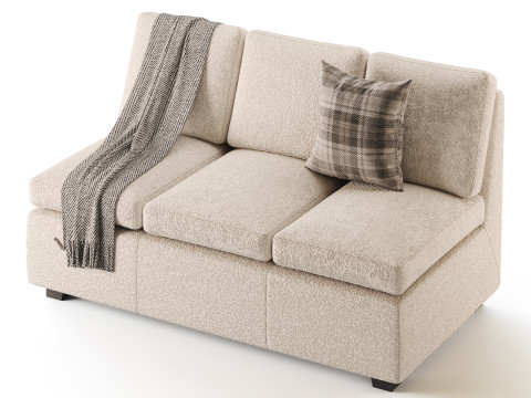 Profiles Armless Sofa 3D मॉडल