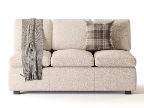 Profiles Armless Sofa 3D Model