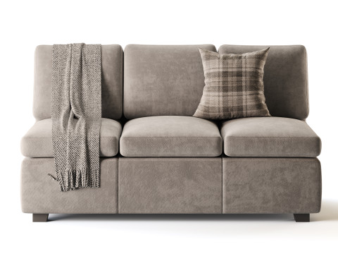 Profiles Armless Sofa 3D मॉडल