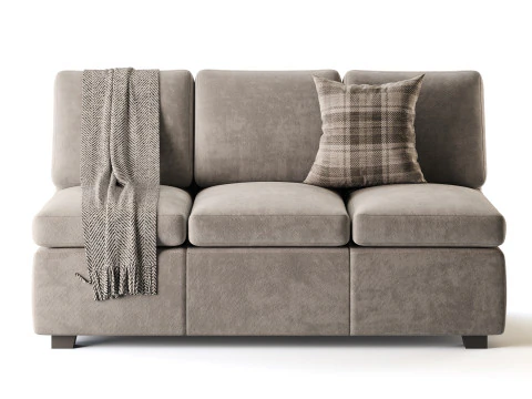 Profiles Armless Sofa 3D Model
