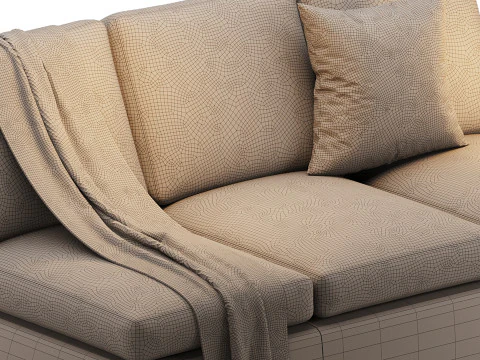 Profiles Armless Sofa 3D Model