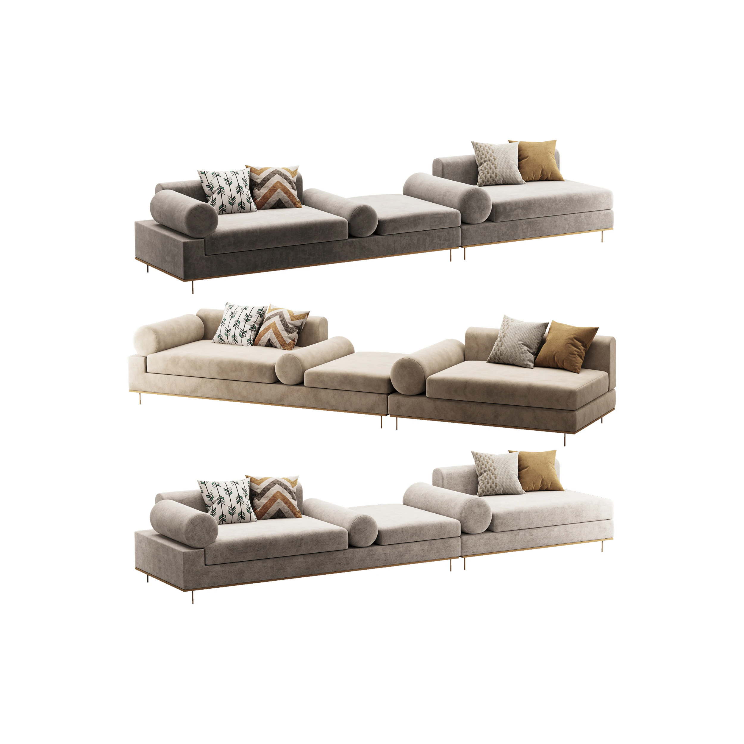 Sofa Sallas 3D Model .c4d .max .obj .3ds .fbx .stl .blend 