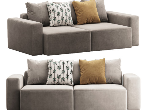 Vincent Navy Blue Retractable Sofa 3D-Modell
