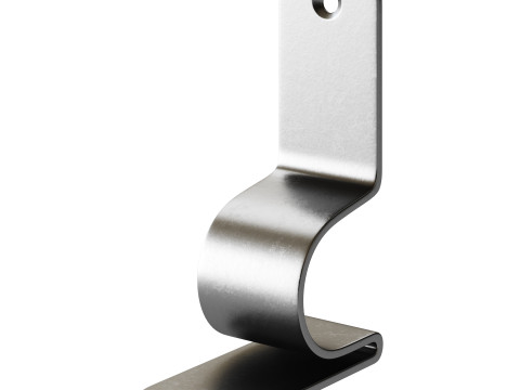 Polished Nickel Stair Runner Rod Bracket holder Modelo 3D