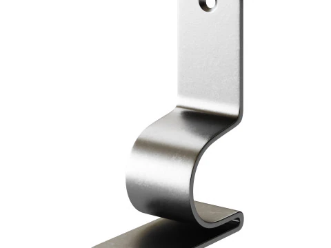 Polished Nickel Stair Runner Rod Bracket holder 3D Model
