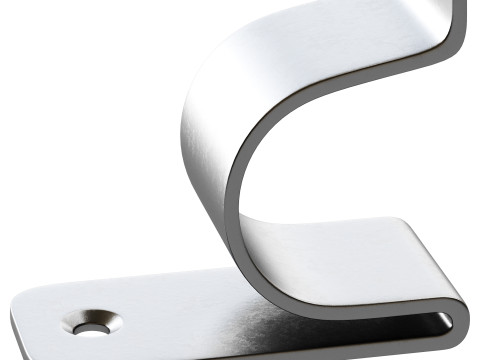 Polished Nickel Stair Runner Rod Bracket holder Modelo 3D