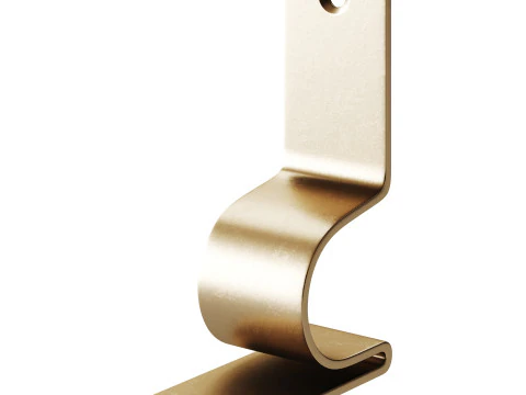 Polished Nickel Stair Runner Rod Bracket holder 3D Model