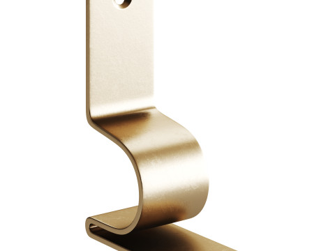 Polished Nickel Stair Runner Rod Bracket holder Modelo 3D